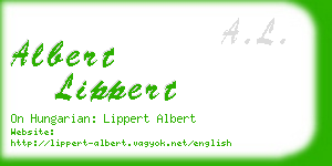 albert lippert business card